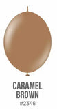 Kalisan K-Link Latex Balloon, Standard Caramel Brown, 50ct 6 and 12 inches Kalisan