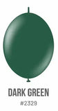 Kalisan K-Link Latex Balloon, Standard Dark Green, 50ct 6 and 12 inches Kalisan