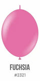 Kalisan K-Link Latex Balloon, Standard Fuchsia,50ct 6 and 12 inches Kalisan