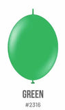 Kalisan K-Link Latex Balloon, Standard Green, 50ct 6 and 12 inches Kalisan