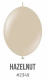 Kalisan K-Link Latex Balloon, Standard Hazelnut, 50ct 6 and 12 inches Kalisan