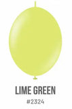 Kalisan K-Link Latex Balloon, Standard Lime Green, 50ct 6 and 12 inches Kalisan