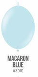 Kalisan K-Link Latex Balloon, Macaron Blue, 50ct 6 and 12 inches Kalisan