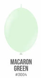 Kalisan K-Link Latex Balloon, Macaron Green, 50ct 6 and 12 inches Kalisan