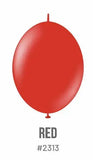Kalisan K-Link Latex Balloon, Standard Red, 50ct 6 and 12 inches Kalisan