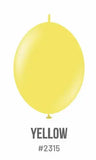 Kalisan K-Link Latex Balloon, Standard Yellow, 50ct 6 and 12 inches Kalisan