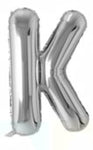 40in Foil Letter Balloons Silver, from A to Z Single Pack