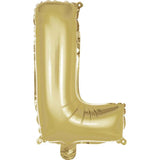 14" Letter White Gold Foil - Single Package Balloon Exchange