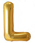 40in Foil Letter Balloons Gold, from A to Z Single Pack