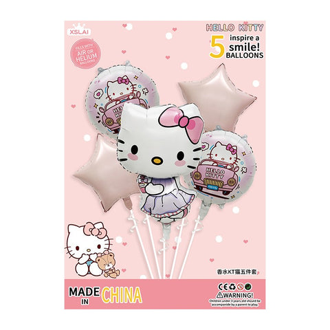 Hello Kitty Pastel Blush Pearl Balloon Kit 5pcs - A. L. Party Balloons