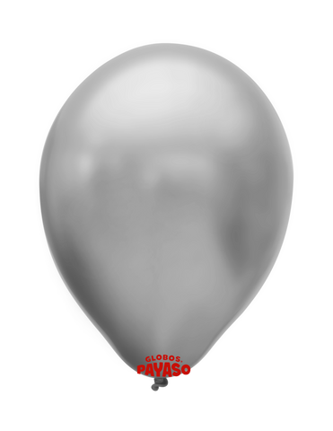 Globos Payaso 16in Balloon Metallic Silver 50ct