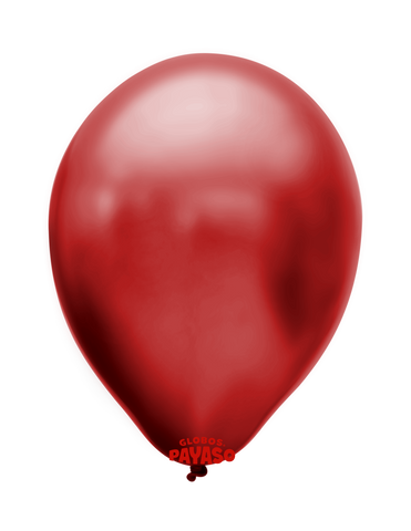 Globos Payaso 16in Balloon Metallic Cherry Red 50ct