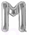 40in Foil Letter Balloons Silver, from A to Z Single Pack