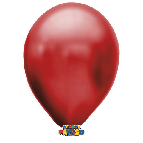 Globos Payaso 5in Balloon Metallic Cherry Red 100ct