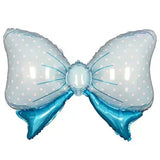 14" Pink or Blue Bow Foil balloon, Choose Color