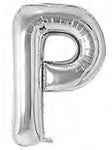 40in Foil Letter Balloons Silver, from A to Z Single Pack