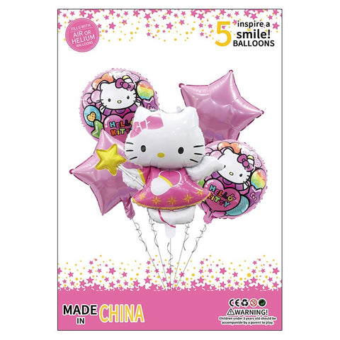 Hello Kitty Fairy Pink Balloon Kit 5pcs - A. L. Party Balloons