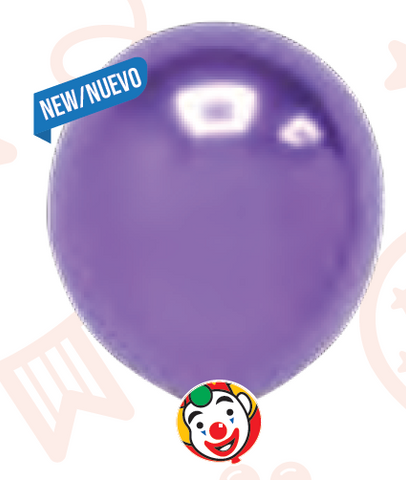 Globos Payaso 5in Balloon Platinum Luxe Violet 100ct