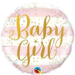 18" BABY GIRL PINK STRIPES