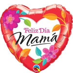 18" Feliz Dia Mama Red Heart
