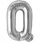40in Foil Letter Balloons Silver, from A to Z Single Pack
