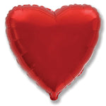 36" Metallic Red Jumbo Heart Foil Balloon (Flexmetal)