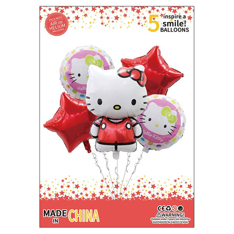 Hello Kitty Red Balloon Kit 5pcs - A. L. Party Balloons