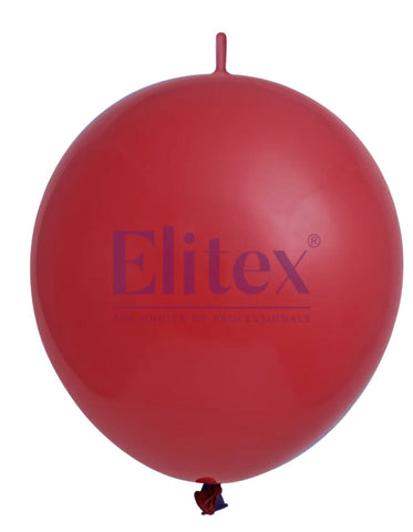 Elitex 6" Red Wine Link Latex Balloon 100ct Elitex