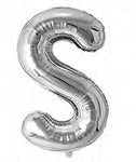 40in Foil Letter Balloons Silver, from A to Z Single Pack