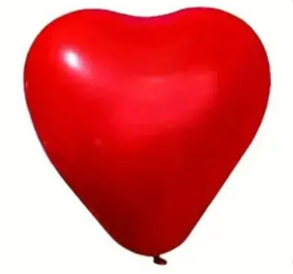 10" Red Heart-shaped, Latex Balloon 10ct