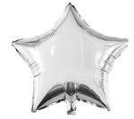 10" Twinkle Little Silver or Gold Star Shaped Foil Mylar Balloons-Flat