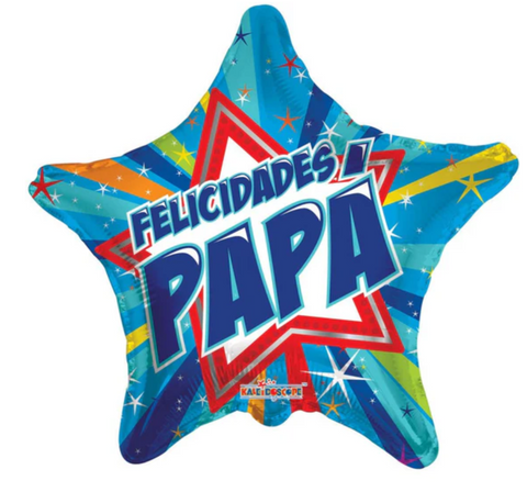 18" Shining Star Felicdades Papa Globo Balloon (Spanish)