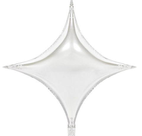 10" Silver 4-Point Foil Star