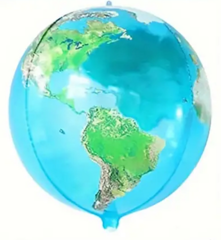 22" Transparent Globe Balloons - Earth Balloon