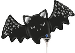19" Air-fill Only Sparkling Bat Mini Foil Balloon