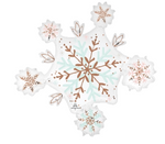 32" Jumbo Satin Winter Wonderland Snowflake Foil Balloon