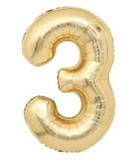 40" (inch) White Gold Number from 0 to 9, Foil Balloon (Copy)