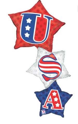 50" U.S.A. Star Stacker Balloon