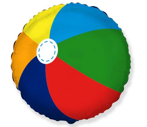 18" Beach Ball Foil Balloon