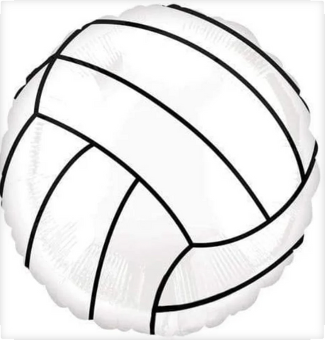 18" Volleyball, foil balloon, PKG - A. L. Party Balloons