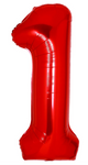 40" (inch) Red, Number from 0 to 9, Foil Balloon