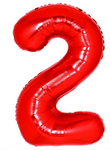 40" (inch) Red, Number from 0 to 9, Foil Balloon