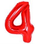 40" (inch) Red, Number from 0 to 9, Foil Balloon