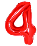 40" (inch) Red, Number from 0 to 9, Foil Balloon