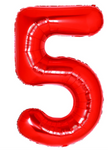 40" (inch) Red, Number from 0 to 9, Foil Balloon
