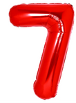 40" (inch) Red, Number from 0 to 9, Foil Balloon