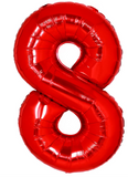 40" (inch) Red, Number from 0 to 9, Foil Balloon
