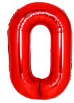 40" (inch) Red, Number from 0 to 9, Foil Balloon