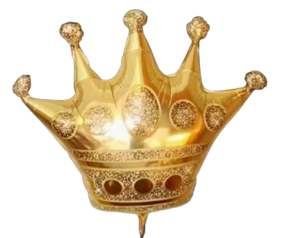 10" Mini Gold Crown Balloon