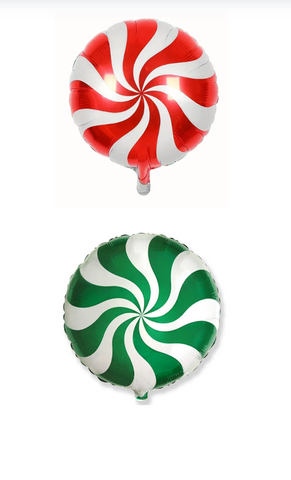18" Candy Swirl Peppermints, Choose Color - A. L. Party Balloons
